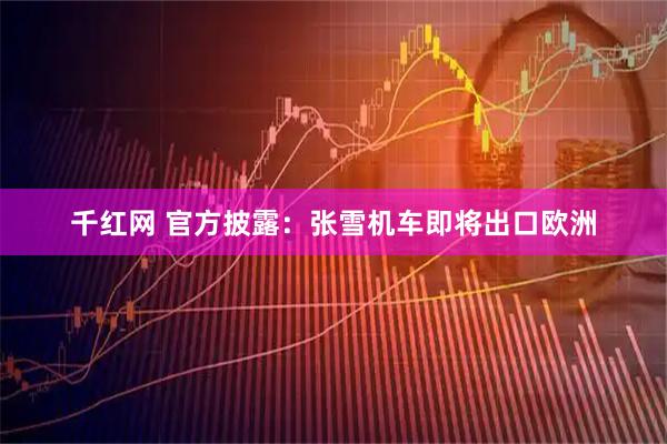 千红网 官方披露：张雪机车即将出口欧洲